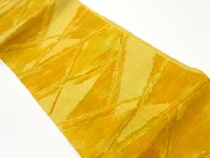 手織り紬抽象襷模様織出し名古屋帯